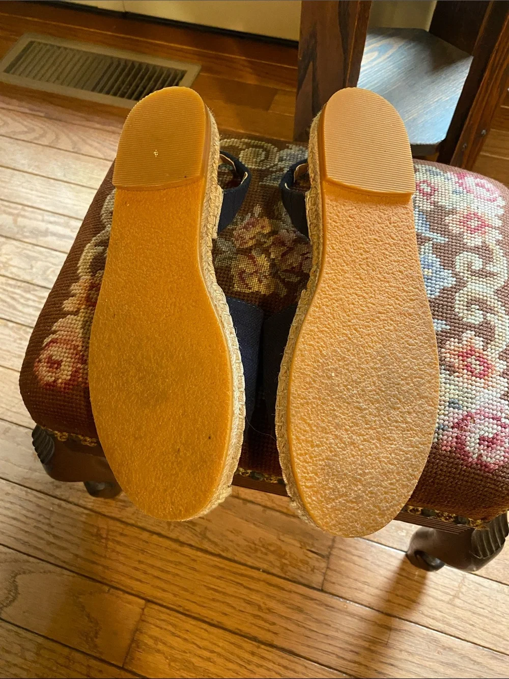 J. Jill  Navy Canvas Espadrille Slingback Shoes